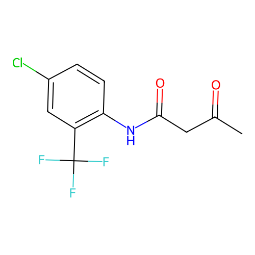 N-[4-chloro-2-(trifluoromethyl)phenyl]-3-oxobutanamide structure