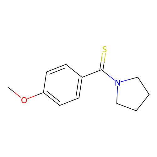(4-Methoxyphenyl)(pyrrolidin-1-yl)methanethione structure