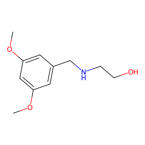 2-{[(3,5-Dimethoxyphenyl)methyl]amino}ethan-1-ol structure