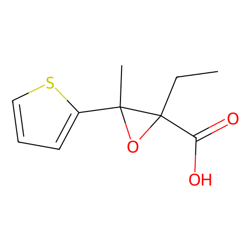2-Oxiranecarboxylicacid, 2-ethyl-3-methyl-3-(2-thienyl)- structure
