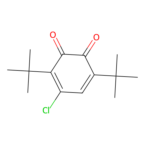3,6-Di-tert-butyl-4-chlorocyclohexa-3,5-diene-1,2-dione structure