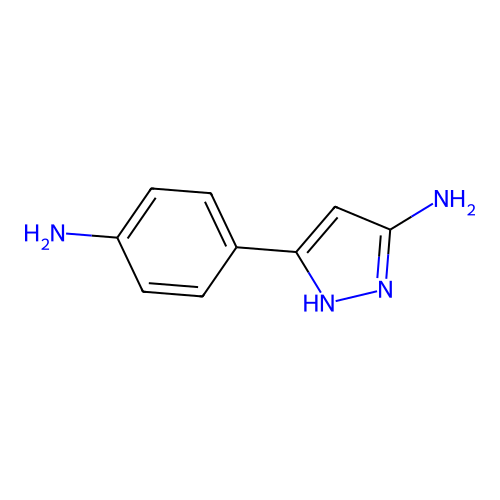 5-(4-Amino-phenyl)-2H-pyrazol-3-ylamine structure