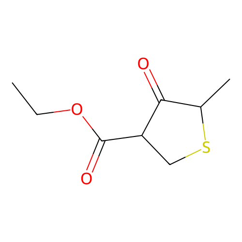 Ethyl 5-methyl-4-oxo-tetrahydrothiophene-3-carboxylate structure