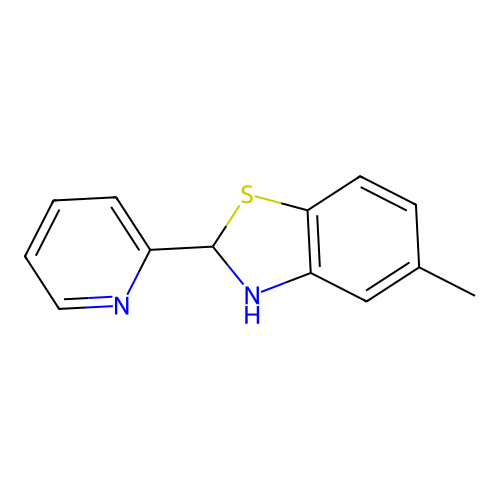 Benzothiazole,2,3-dihydro-5-methyl-2-(2-pyridinyl)- structure