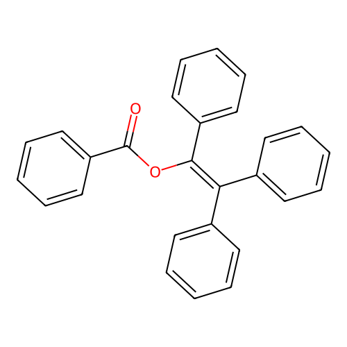 1,2,2-Triphenylethenyl benzoate structure