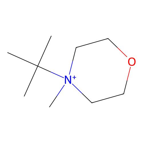 4-Tert-butyl-4-methylmorpholin-4-ium structure