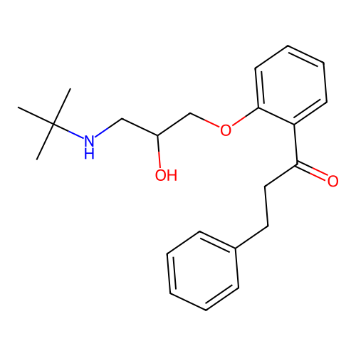 1-{2-[3-(Tert-butylamino)-2-hydroxypropoxy]phenyl}-3-phenylpropan-1-one structure