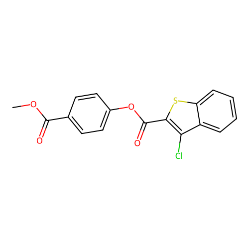 4-(Methoxycarbonyl)phenyl 3-chloro-1-benzothiophene-2-carboxylate structure