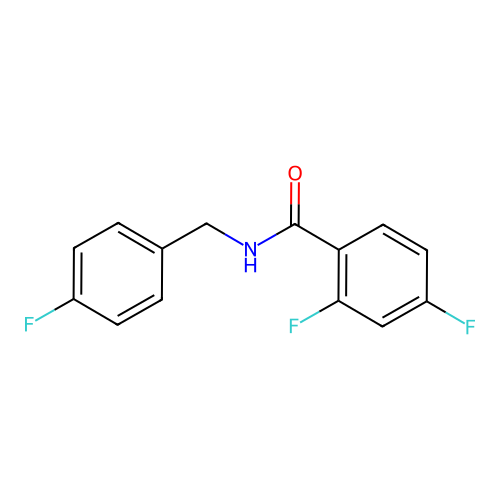 2,4-difluoro-N-[(4-fluorophenyl)methyl]benzamide structure