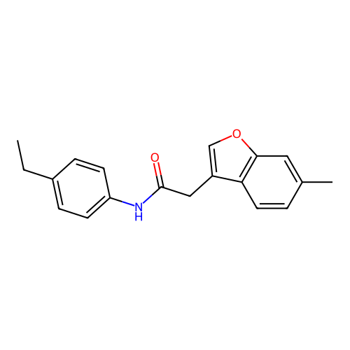 N-(4-ethylphenyl)-2-(6-methyl-1-benzofuran-3-yl)acetamide structure
