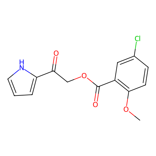 [2-oxo-2-(1H-pyrrol-2-yl)ethyl] 5-chloro-2-methoxybenzoate structure
