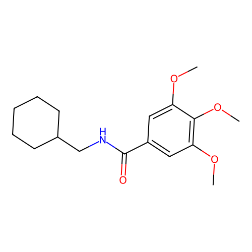 N-(cyclohexylmethyl)-3,4,5-trimethoxybenzamide structure
