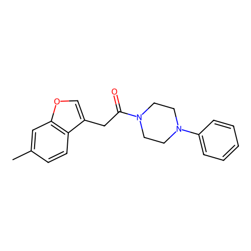2-(6-Methyl-1-benzofuran-3-yl)-1-(4-phenylpiperazin-1-yl)ethanone structure