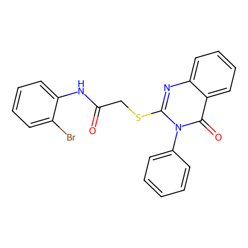 N-(2-bromophenyl)-2-(4-oxo-3-phenylquinazolin-2-yl)sulfanylacetamide structure