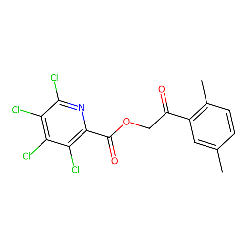 2-(2,5-Dimethylphenyl)-2-oxoethyl 3,4,5,6-tetrachloropyridine-2-carboxylate structure