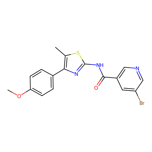 5-Bromo-N-(4-(4-methoxyphenyl)-5-methylthiazol-2-yl)nicotinamide structure
