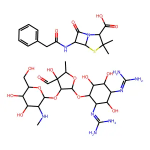Penicillin-streptomycin mixt. structure