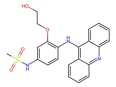 N-(4-(9-Acridinylamino)-3-(2-hydroxyethoxy)phenyl)methanesulfonamide structure