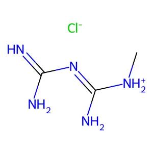 (N'-carbamimidoylcarbamimidoyl)-methylazanium;chloride structure