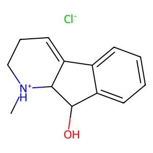 1H-Indeno(2,1-b)pyridin-9-ol, 2,3,9,9a-tetrahydro-1-methyl-, monohydrochloride structure