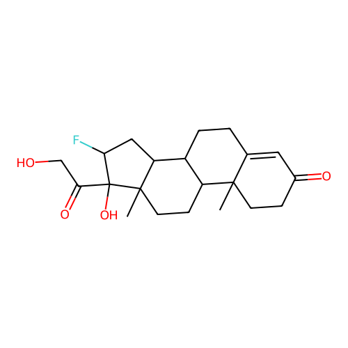 16-Fluoro-17,21-dihydroxypregn-4-ene-3,20-dione structure
