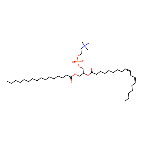 1-Palmitoyl-2-linoleoylphosphatidylcholine structure