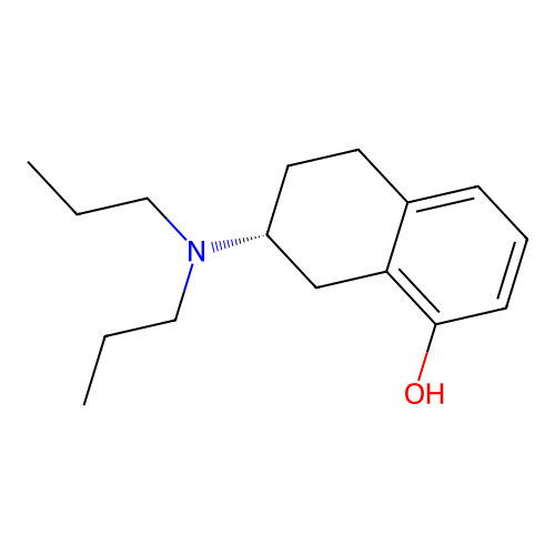 8-Hydroxy-2-(di-n-propylamino)tetralin, (R)- structure