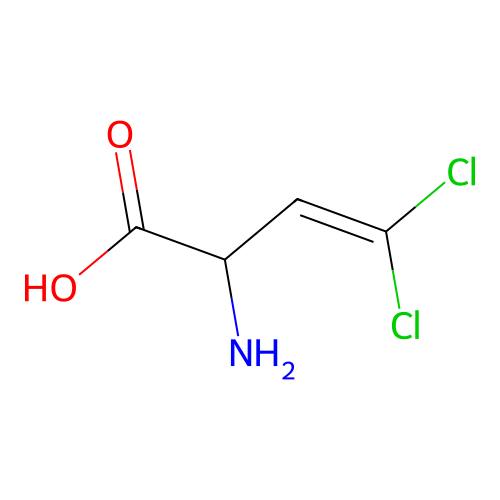 2-Amino-4,4-dichlorobut-3-enoic acid structure