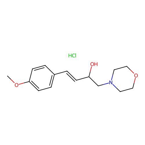 4-(4-Methoxyphenyl)-1-morpholin-4-ylbut-3-en-2-ol;hydrochloride structure