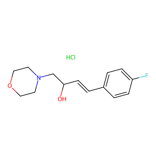 4-Morpholineethanol, alpha-(p-fluorostyryl)-, hydrochloride structure