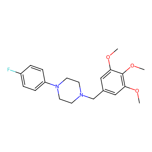 Piperazine, 1-(4-fluorophenyl)-4-[(3,4,5-trimethoxyphenyl)methyl]- structure