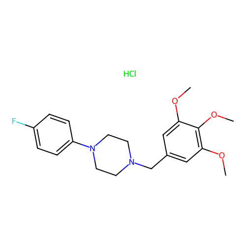 N-(3,4,5-Trimethoxybenzyl)-N'-(4-fluorophenyl)piperazine hydrochloride structure