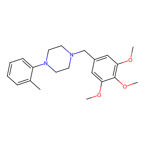 Piperazine, 1-(2-methylphenyl)-4-((3,4,5-trimethoxyphenyl)methyl)- structure