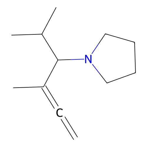 1-(1-Isopropyl-2-methyl-2,3-butadienyl)pyrrolidine structure