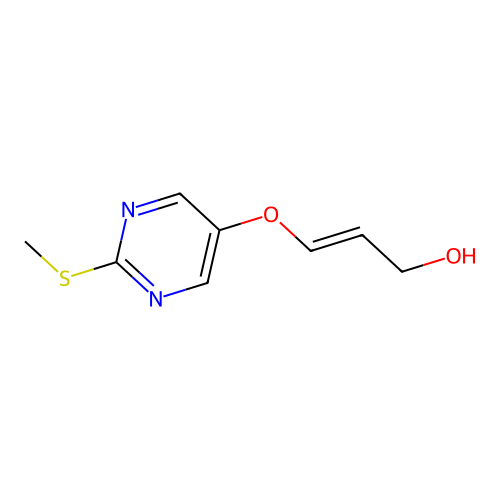 3-(2-Methylsulfanylpyrimidin-5-yl)oxyprop-2-en-1-ol structure