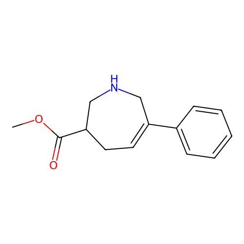 methyl 6-phenyl-2,3,4,7-tetrahydro-1H-azepine-3-carboxylate structure