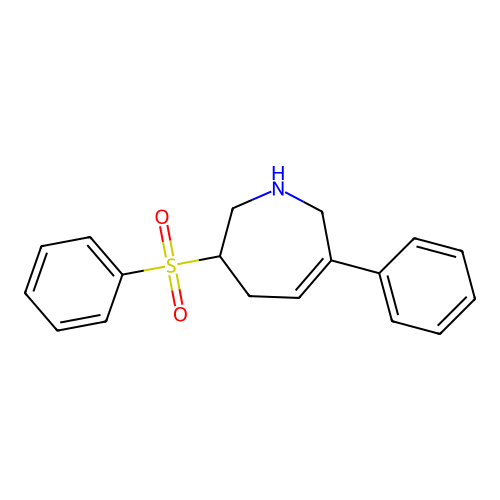 3-(benzenesulfonyl)-6-phenyl-2,3,4,7-tetrahydro-1H-azepine structure