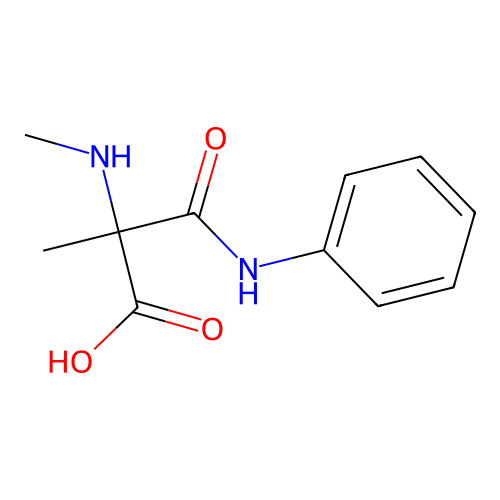 2-Methylamino-2-(phenylcarbamoyl)propanoic acid structure