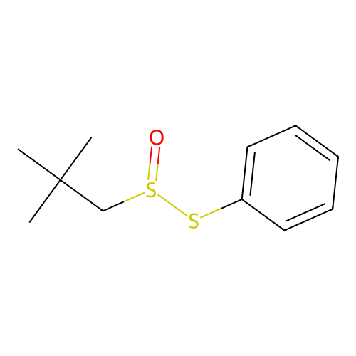 S-Phenyl 2,2-dimethyl-propane-thiosulfinate structure