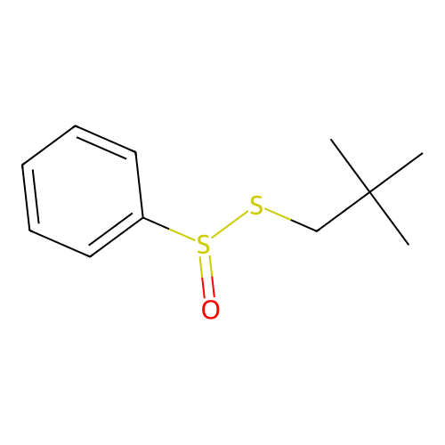 Benzenesulfinothioic acid, S-(2,2-dimethylpropyl) ester structure