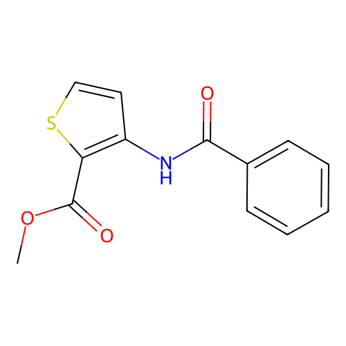 Methyl 3-(benzoylamino)-2-thiophenecarboxylate structure