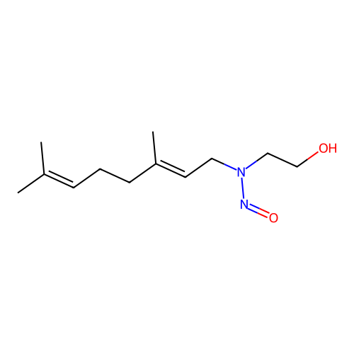 (E)-2-((3,7-Dimethyl-2,6-octadienyl)nitrosoamino)ethanol structure