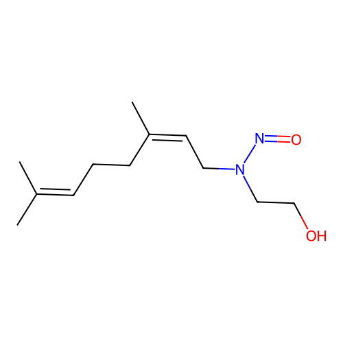 (Z)-2-((3,7-Dimethyl-2,6-octadienyl)nitrosoamino)ethanol structure