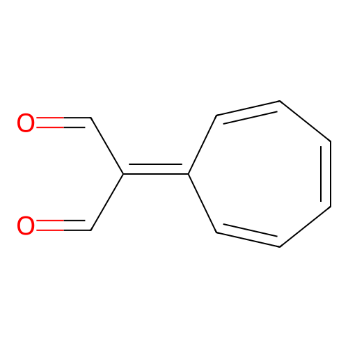 (2,4,6-cycloheptatrien-1-ylidene)malonaldehyde structure