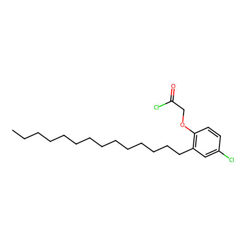 (4-Chloro-2-tetradecylphenoxy)acetyl chloride structure