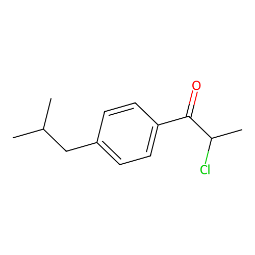 2-Chloro-1-(4-(2-methylpropyl)phenyl)-1-propanone structure