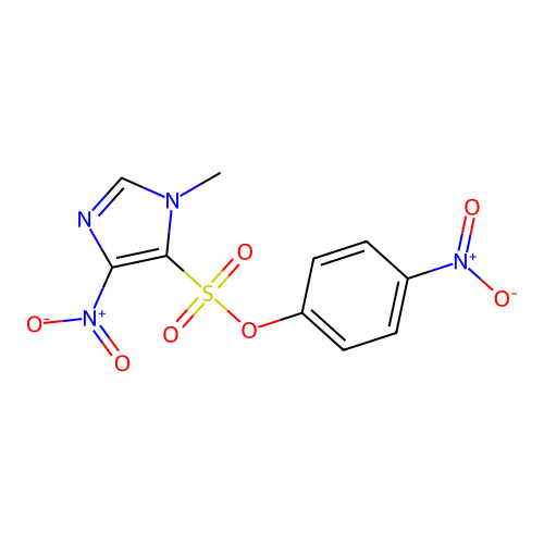 4-Nitrophenyl 1-methyl-4-nitro-1H-imidazole-5-sulfonate structure