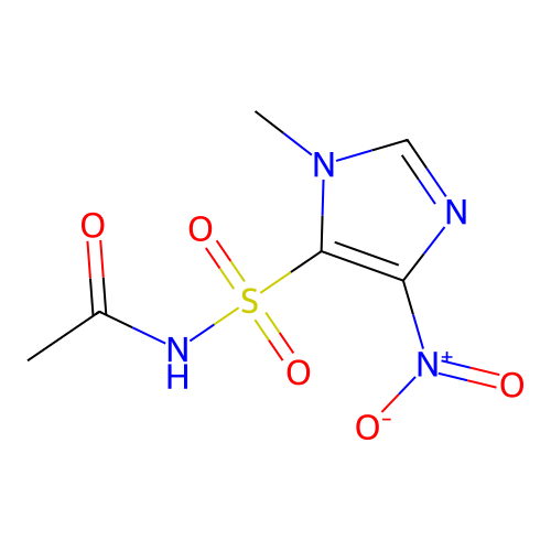 N-(1-Methyl-4-nitro-1H-imidazole-5-sulfonyl)ethanimidic acid structure