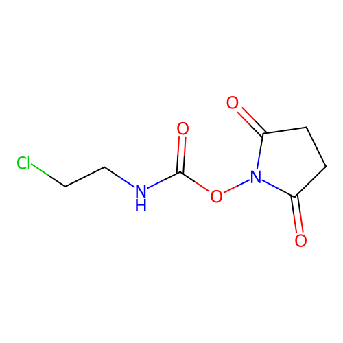 (2-Chloro-ethyl)-carbamic acid 2,5-dioxo-pyrrolidin-1-YL ester structure