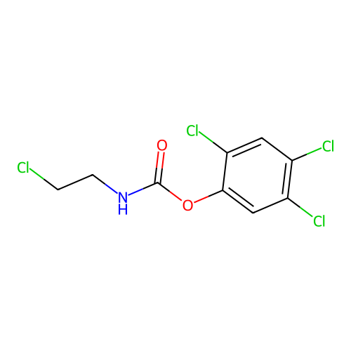 Carbamic acid, (2-chloroethyl)-, 2,4,5-trichlorophenyl ester structure